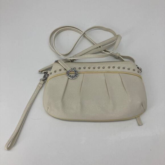 Brighton small cream and yellow trim crossbody - Picture 1 of 12